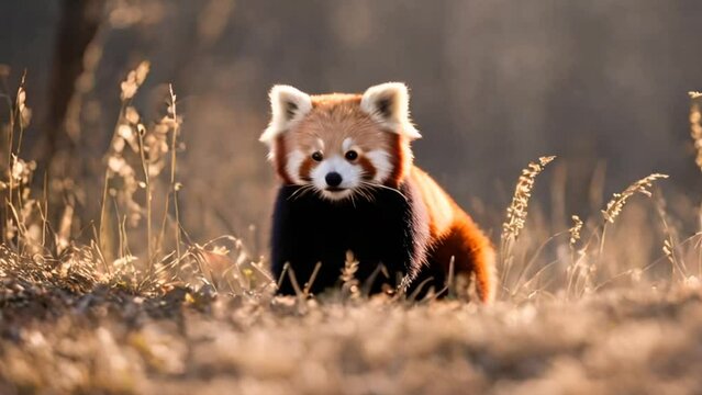 red panda in the woods