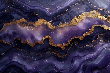 Elegant Purple & Gold Marble Texture for Sophisticated Designs. Concept Marble Texture, Elegant Designs, Purple & Gold, High-End Aesthetic