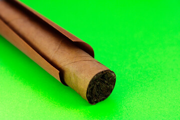Handmade tobacco inside cedar sheet