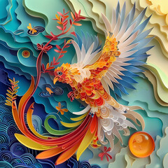 Obraz premium Color Paper Cut