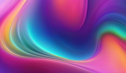 Obraz premium Bright abstract background gradient waves with holographic effect. Background for social media banner, website and for your design, space for text. 
