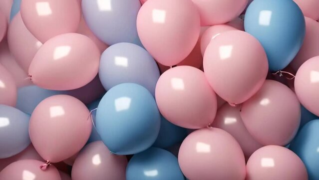 gender reveal party, balloons in pink and blue, Birthday background with balloons, copyspace
