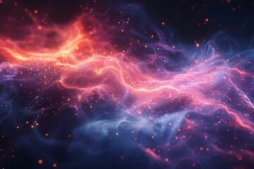 Obraz premium Neon Synthwave Energy - Abstract Digital Dreamscape. Concept Neon Lights, Synthwave Music, Abstract Art, Digital Dreamscape, Retro Futurism