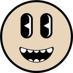 Retro style happy face