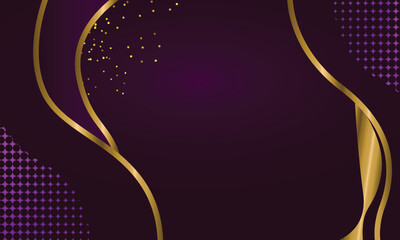 Realistic abstract luxury purple and gold background