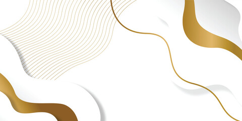 Modern white and gold abstract background concept