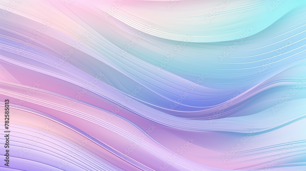 Canvas Prints gentle curving lines in pastel colors creating a soothing abstract wave pattern perfect background f
