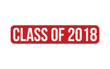 Red Class of 2018 Rubber Stamp Seal Vector