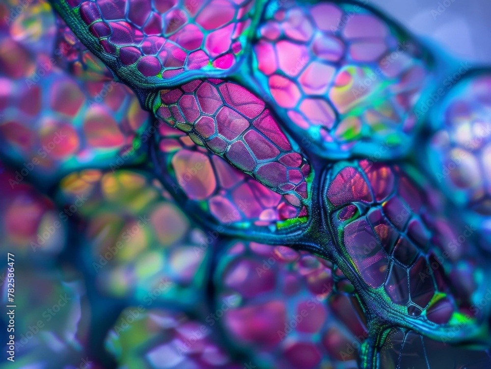 Aufkleber a close up of a colorful pattern of glass on a table. generative ai.