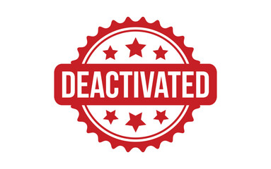 Deactivated rubber grunge stamp seal vector