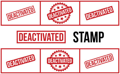 Deactivated Rubber Stamp Set Vector