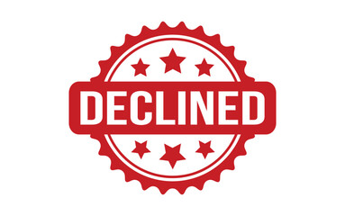Declined rubber grunge stamp seal vector
