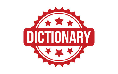 Dictionary rubber grunge stamp seal vector