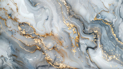 Marble Swirls, Grey and Gold, Sophisticated Textured Background