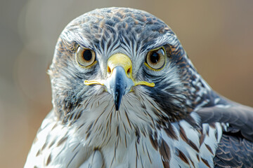 Closeup Portrait of Northern goshawk bird