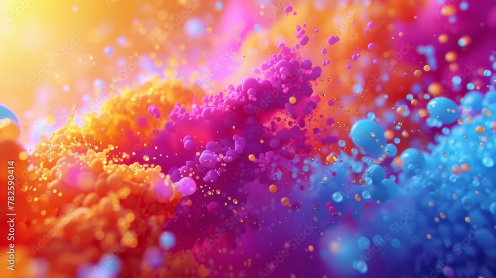 Poster a vibrant symphony of color plays out as chemicals react and explode in a mesmerizing display of che