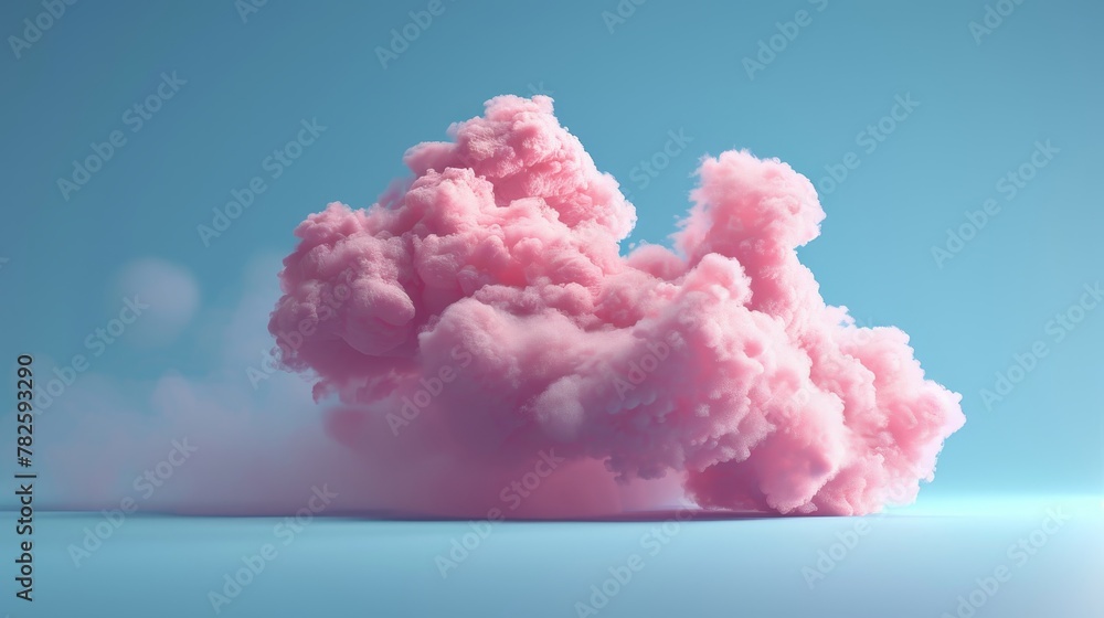 Fototapete a candy floss cloud in a dreamy d style d style isolated flying objects memphis style d render ai ge