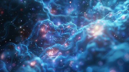 A cluster of luminous shapes  AI generated illustration