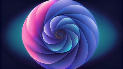 A mesmerizing spiral of overlapping geometric figures representing the constant growth and evolution of Binary Bonds as AI learns and adapts to