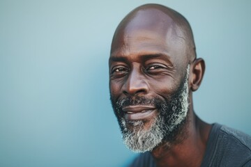 Portrait of a handsome african american man with beard.