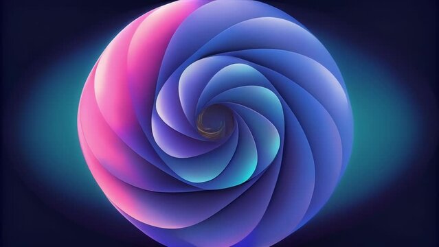 A mesmerizing spiral of overlapping geometric figures representing the constant growth and evolution of Binary Bonds as AI learns and adapts to