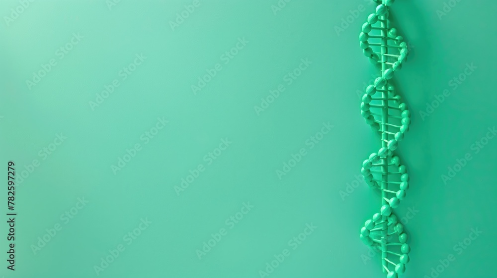 Aufkleber abstract image of green double helix structure against background symbolizing dna