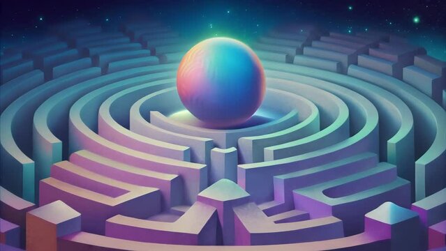 A digital labyrinth constantly shifting and evolving a true testament to the impressive capabilities of the AGI mind and its ability to
