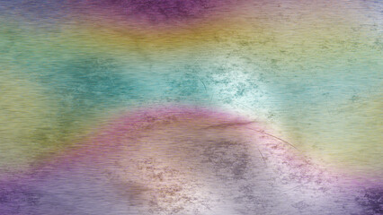 Iridescent metal grunge texture. Gradient colors steel background with scratches for industrial design.