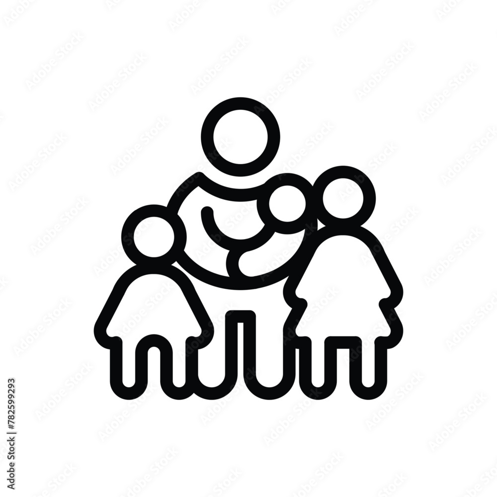 Poster sigle mother outline icon pixel perfect vector design good for website and mobile app