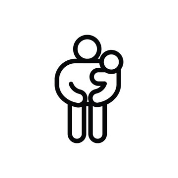 recommend clip art: babysitting father outline icon pixel perfect vector design good for website and mobile app