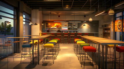 McDonald's: The Global Fast-Food Giant - A Glimpse Inside Their Iconic Kiev Restaurant - obrazy, fototapety, plakaty