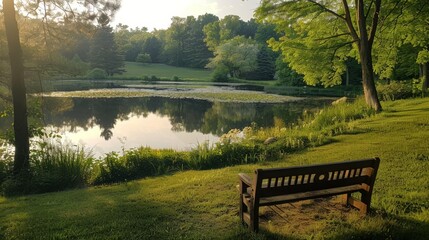 Obraz premium A peaceful respite for tired souls AI generated illustration