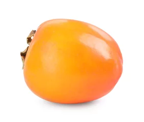 Rolgordijnen Delicious ripe juicy persimmon isolated on white © New Africa