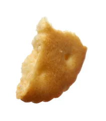 Rolgordijnen Piece of tasty cracker isolated on white © New Africa