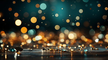gold Luxury abstract glitter bokeh background.