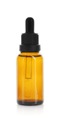 Glass bottle of tincture isolated on white