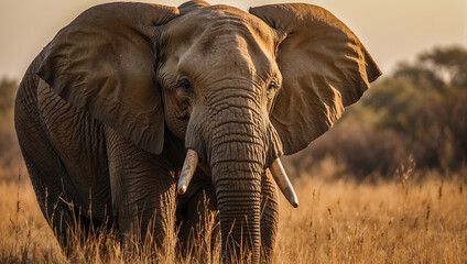 Elephant, Elephant with background  - obrazy, fototapety, plakaty