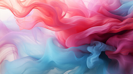 Dreamy pastel teal and pink smoke on abstract background. Cloud and fog. Glowing color steam wallpaper