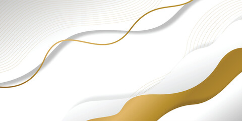Modern white and gold abstract background template
