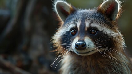 Obraz premium little raccoon. Created with Generative AI.