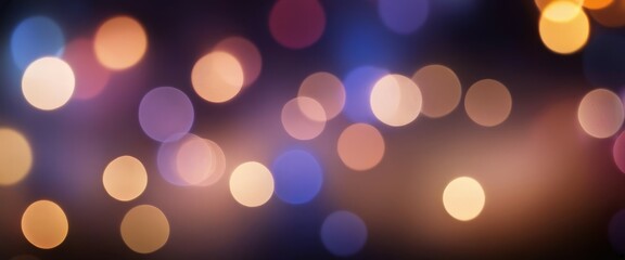 abstract background with bokeh defocused lights at night, vintage or retro color tone