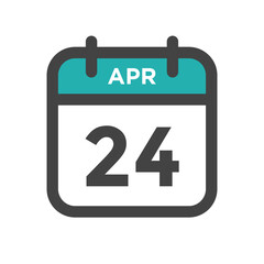 April 24 Calendar Day or Calender Date for Deadline or Appointment