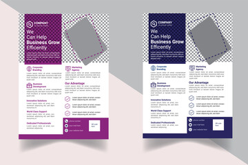 CREATIVE MODERN UNIQUE CORPORATE BUSINESS FLYER DESIGN TEMPLATE