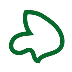 Abstract green lines vector