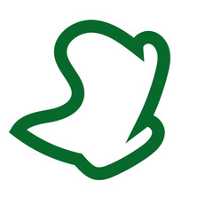 Abstract green lines vector