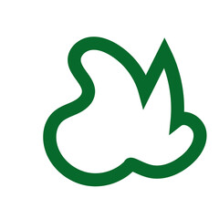 Abstract green lines vector