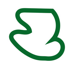 Abstract green lines vector