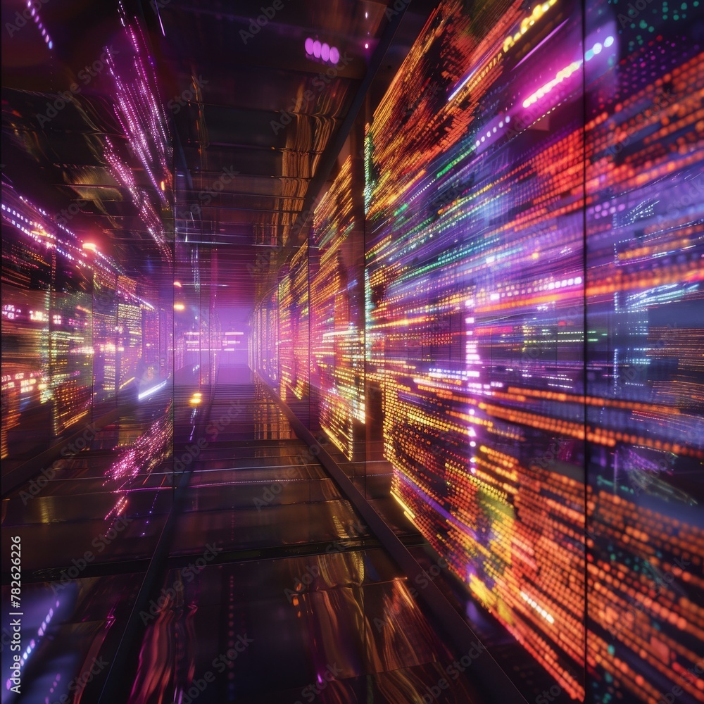 Poster a coding marathon unfolds, with digital creators focused on screens filled with code.