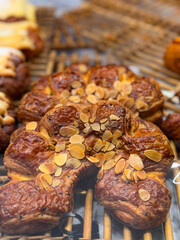 various pastry display in shop