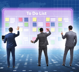 Concept of to do list with businessman